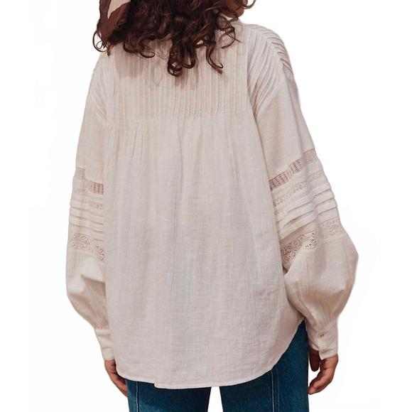 NEW SPELL stevie lace shirt in camellia - Picture 2 of 6